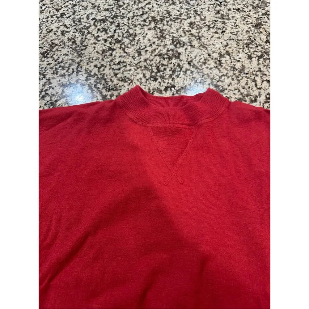 Madewell red mock neck pullover sweater size medium - Picture 3 of 7